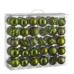 Boules de nol incassable vert fonc - 60 pices