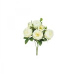 Bouquet artificiel de pivoines 32cm blanc lot de 2 Bouquet artificiel de pivoines 32cm blanc lot de 2