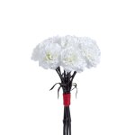 Bouquet d'?illets artificiel blanc h38 Bouquet d'?illets artificiel blanc h38