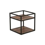 Bout de canap� en fibres de particules marron