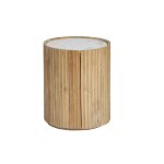 Bout de canap & sellette en bois marron 41 cm