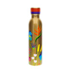 Bouteille isotherme 75 cl jardin fleuri gold silicone 28 x 0 x 7 cm
