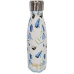 Bouteille isotherme en inox blanc à motifs abeilles Bouteille isotherme en inox blanc à motifs abeilles