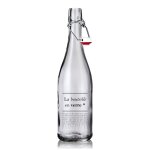 Bouteille popine en verre sérigraphié 75cl Bouteille popine en verre sérigraphié 75cl