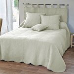 Boutis en coton blanc cru 230x250