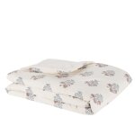 Boutis en coton et lin écru à imprimé multicolore 100x200 Boutis en coton et lin écru à imprimé multicolore 100x200