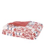 Boutis en coton et lin multicolore et broderies 100x200