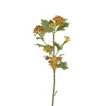Branche de baies viorne obier artificielle orange h75
