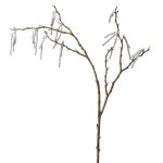 Branche de graines artificielles argente h96