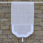 Brise bise avec festons et pompons 45x120 cm