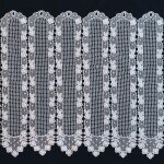 Brise bise macram� motif fleurs polyester blanc 120x120 cm