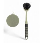 Brosse et éponge à vaisselle en silicone 27x6cm Brosse et éponge à vaisselle en silicone 27x6cm