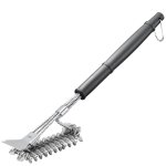 Brosse  grill barbecue en acier inoxydable et plastique noir