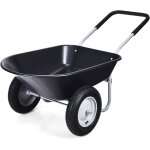 Brouette jardin  2 roues noir 140x65x65cm