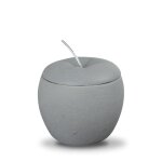 Brûle parfum forme pomme en ciment gris mat - h 10 (hors tige) Brûle parfum forme pomme en ciment gris mat - h 10 (hors tige)