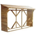 Bûcher en bois marron 319 x 100 x 213 cm Bûcher en bois marron 319 x 100 x 213 cm