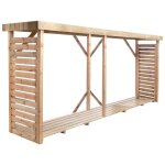 Bûcher en bois marron 320 x 89 x 183 cm Bûcher en bois marron 320 x 89 x 183 cm