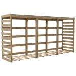 B�cher en bois marron 360 x 80 x 170 cm