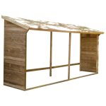 Bûcher en bois marron 410 x 114 x 203 cm Bûcher en bois marron 410 x 114 x 203 cm