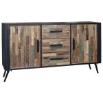 Buffet 2 portes 3 tiroirs manguier massif recycl