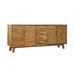 Buffet 200 cm en pin massif recyclé 4 tiroirs 4 portes Buffet 200 cm en pin massif recyclé 4 tiroirs 4 portes