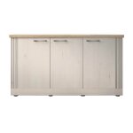 Buffet 3 portes aspect chne blanchi et chne clair
