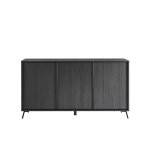 Buffet 3 portes - l156 cm - noir