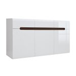 Buffet 3 portes 3 tiroirs stratifis blanc