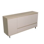 Buffet 4 portes effet chne blanchi / lin