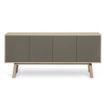 Buffet 4 portes en frne 180 cm, hauteur 94 cm