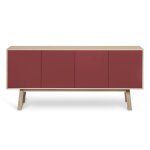 Buffet 4 portes en frne 220 cm, hauteur 94 cm