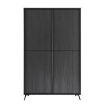 Buffet 4 portes - h174 cm - noir