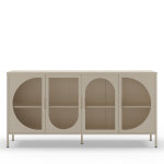 Buffet 4 portes en mtal l160cm - beige