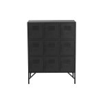 Buffet armoire industrielle 9 casiers en mtal noir