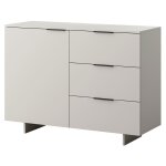 Buffet bas 1 porte 3 tiroirs l120cm beige