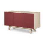 Buffet bas 3 portes 140 cm, en frne