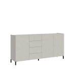 Buffet bas 3 portes et 4 tiroirs 174x40x84 cm effet bois cachemire