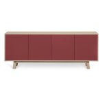 Buffet bas 4 portes 160 cm, en frne