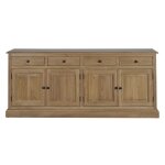 Buffet bas 4 portes 4 tiroirs en chne massif
