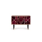 Buffet bas bordeaux 2 portes l 94 cm