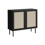 Buffet bas contemporain 100 cm noir / beige Buffet bas contemporain 100 cm noir / beige