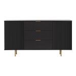 Buffet bas contemporain 150 cm noir Buffet bas contemporain 150 cm noir