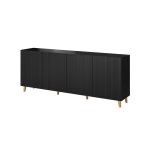 Buffet bas contemporain 200 cm noir / blanc Buffet bas contemporain 200 cm noir / blanc