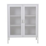 Buffet bas industriel 2 portes en mtal jinka mtal blanc