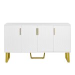 Buffet blanc laqu motifs gomtriques pieds