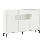 Buffet blanc laqu� avec pieds noirs moderne et �l�gant