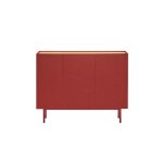 Buffet en bois 3 portes 3 tiroirs l110cm - rouge