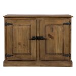 Buffet en bois recycl 2 portes