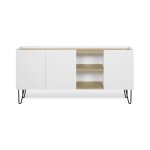 Buffet chne clair et blanc h83