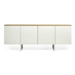 Buffet chne naturel et blanc laqu h76